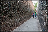 Alley lined with chewed gum left by passers-by. California, USA ( color)