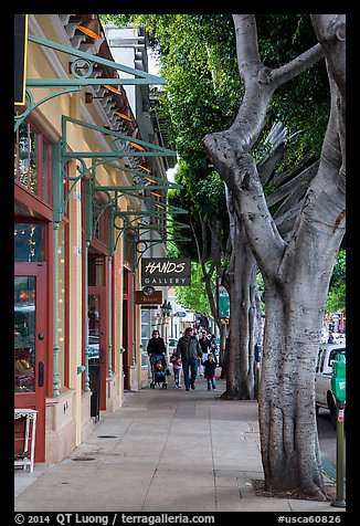 Shopping street. California, USA (color)
