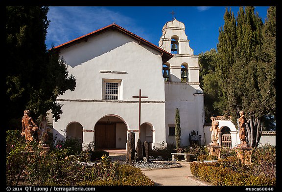 Mission San Juan Bautista. San Juan Bautista, California, USA (color)