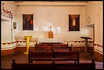 Chapel interior, Mission San Juan Bautista. San Juan Bautista, California, USA ( color)