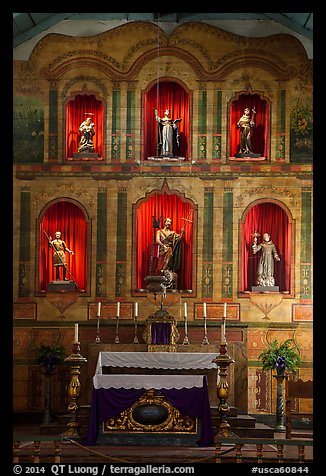 Altar, Mission San Juan Bautista. San Juan Bautista, California, USA (color)
