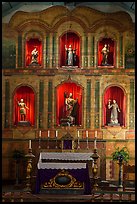 Altar, Mission San Juan Bautista. San Juan Bautista, California, USA ( color)