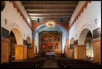 Church interior, Mission San Juan Bautista. San Juan Bautista, California, USA ( color)