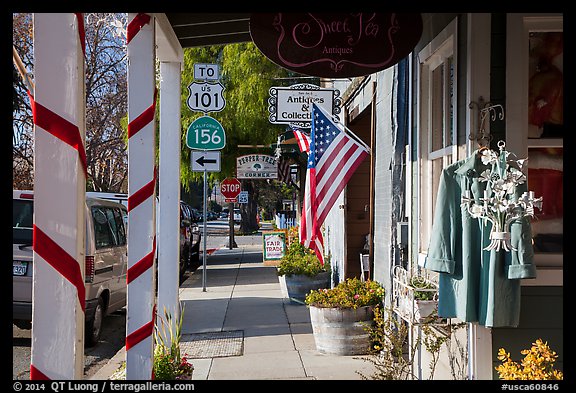 Sidewalk. San Juan Bautista, California, USA (color)