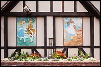 Mural decor on danish-style building. Solvang, California, USA ( color)