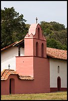 Bell tower, La Purisma Mission. Lompoc, California, USA ( color)