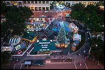 Aerial view of Christmas in the Park. San Jose, California, USA ( color)