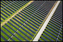 Aerial view of solar park. San Jose, California, USA ( color)