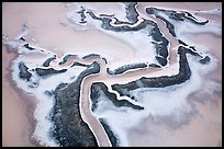 Aerial view of salt pond. Redwood City,  California, USA ( color)