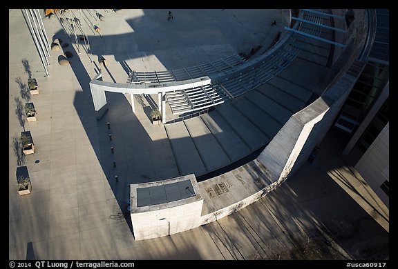 Aerial view of City Hall Plaza. San Jose, California, USA (color)