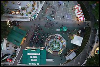 Aerial view of Christmas in the Park looking straight down. San Jose, California, USA ( color)