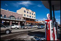 Gas station and street, Truckee. California, USA ( color)