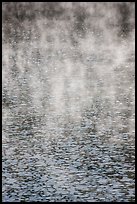 Mist floating above rippled water, Jenkinson Lake. California, USA ( color)