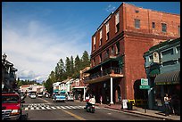 Brick building and main street, Placerville. California, USA ( color)