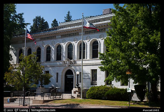 El Dorado County courthouse, Placerville. California, USA (color)
