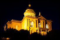 Placer County Courthouse at night, Auburn. Califoxrnia, USA ( color)