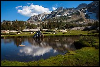 Alpine tarn, Twenty Lakes Basin, Inyo National Forest. California, USA ( color)