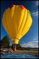 Just launched hot air balloon, Tahoe National Forest. California, USA ( color)