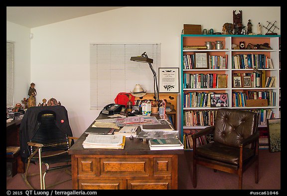 Cesar Chavez office, Cesar Chavez National Monument, Keene. California, USA (color)
