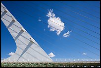 Cantilever spar cable-stayed Sundial Bridge, Redding. California, USA ( color)