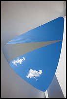 Looking up through opening, Sundial Bridge, Redding. California, USA ( color)