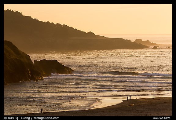 Coastline at Jug Handle Creek outlet. Fort Bragg, California, USA (color)