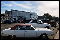Classic car and street. Mendocino, California, USA ( color)