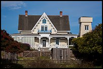 House and tower. Mendocino, California, USA ( color)