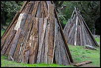 Coast Miwok shelters, Olompali State Historic Park. Petaluma, California, USA ( color)