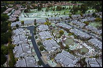 Aerial view of Villages Country Club after hailstorm. San Jose, California, USA ( color)