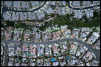 Aerial view of Meadowlands with hail. San Jose, California, USA ( color)