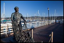 Statue of fisherman on wharf. Monterey, California, USA ( color)