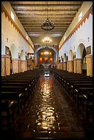 Inside church, Mission San Juan. San Juan Bautista, California, USA ( color)