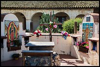 Outdoor altars and cross. California, USA ( color)