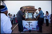 Men carrying Senor de los Milagros altar, Mission San Miguel. California, USA ( color)