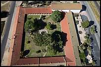 Aerial view of the four walls of Mission San Miguel. California, USA ( color)