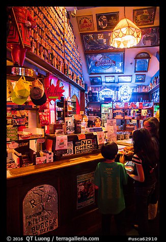 Counter of Cameron pub. Half Moon Bay, California, USA (color)