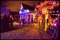House with Halloween party. Petaluma, California, USA ( color)
