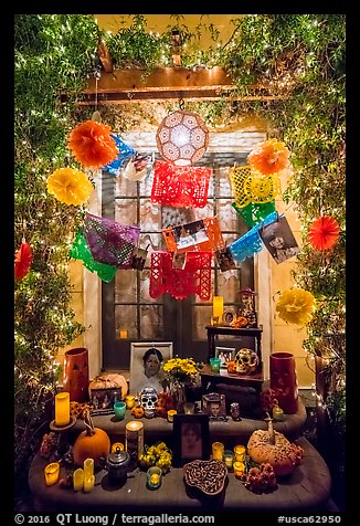 Halloween altar. Petaluma, California, USA (color)