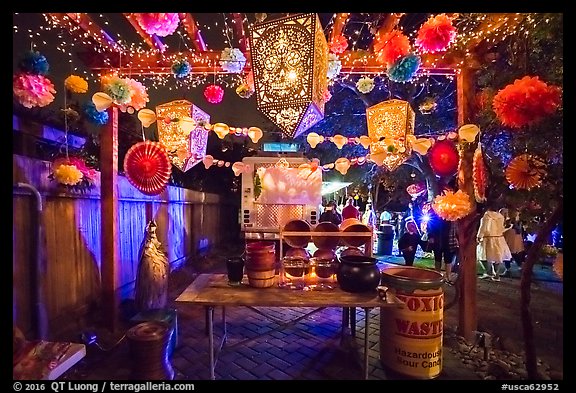 Candy booth, Halloween. Petaluma, California, USA (color)