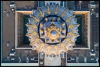 Aerial view of City Hall dome and roof looking down. San Francisco, California, USA ( color)