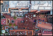 Aerial view of Ghirardelli Square courtyard looking down. San Francisco, California, USA ( color)