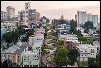 Aerial view of Lombard Street area. San Francisco, California, USA ( color)
