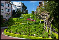 Crooked portion of Lombard Street. San Francisco, California, USA ( color)
