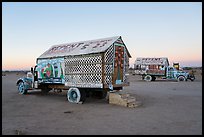 Painted trucks, Salvation Mountain. Nyland, California, USA ( color)