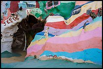 Rainbow walls, Salvation Mountain. Nyland, California, USA ( color)
