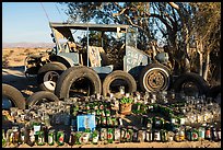 Exhibit made of recycled materials, Slab City. Nyland, California, USA ( color)