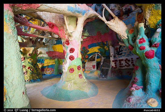 Inside Salvation Mountain. Nyland, California, USA (color)