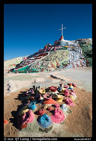 Leonard Knight's folk art Salvation Mountain. Nyland, California, USA (color)