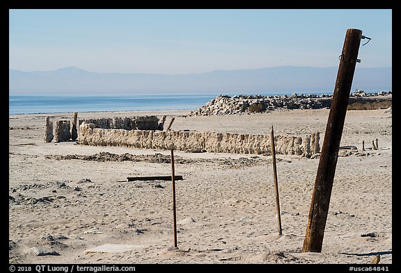 Bombay Beach abandoned marina. California, USA (color)